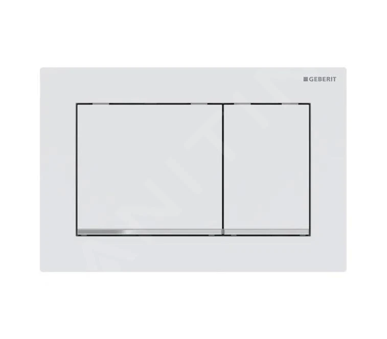 Geberit Omega30 - Bedieningsplaat, Mat Wit/glanzend Chroom 115.080.JT.1