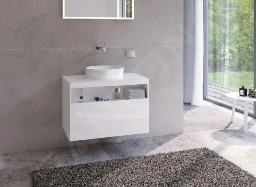 Keuco Stageline - Wastafelonderkast, 800x550x490 Mm, Met Uitsparing Voor Wastafel, Wit 32863300000 - Afbeelding 6