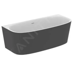 Ideal Standard Dea - Halfvrijstaand Bad, 1800x800 Mm, Wit/zwart T9940V3