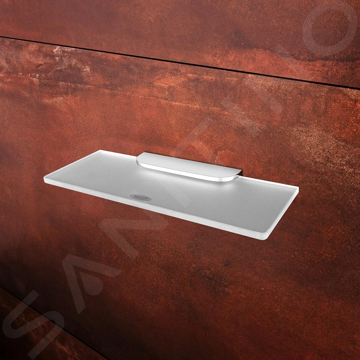 Nimco Nikau - Plank, Lengte 500 Mm, Mat Glas/chroom NK 30091B-50-26 - Afbeelding 3