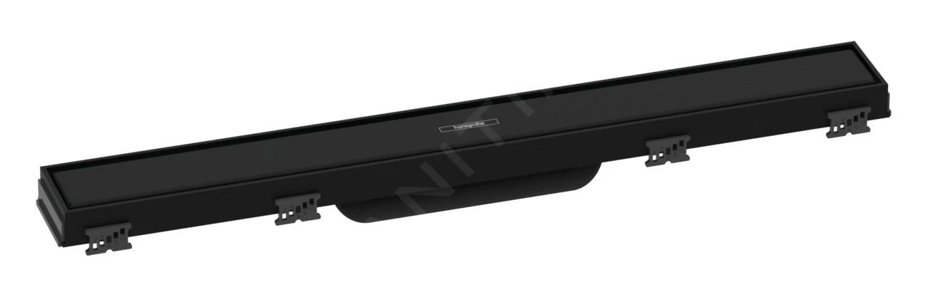 Hansgrohe RainDrain Match - Douchegoot Met Rvs Rooster 600, In Hoogte Verstelbaar Frame, Mat Zwart 56036670