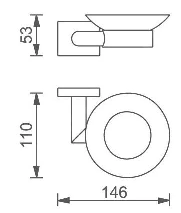 Novaservis Titania Elis - Zeephouder Met Houder, Melkglas/chroom 66436,0 - Afbeelding 2