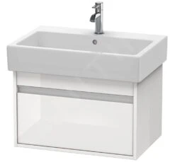 Duravit Ketho - Wastafel Onderkast 410x650x440 Mm, 1 La, Glanzend Wit KT668402222