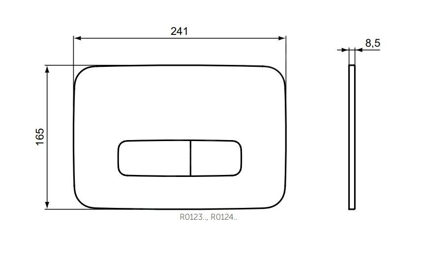 Ideal Standard Oleas - Bedieningspaneel Oleas M3, Chroom Mat R0123JG - Afbeelding 2