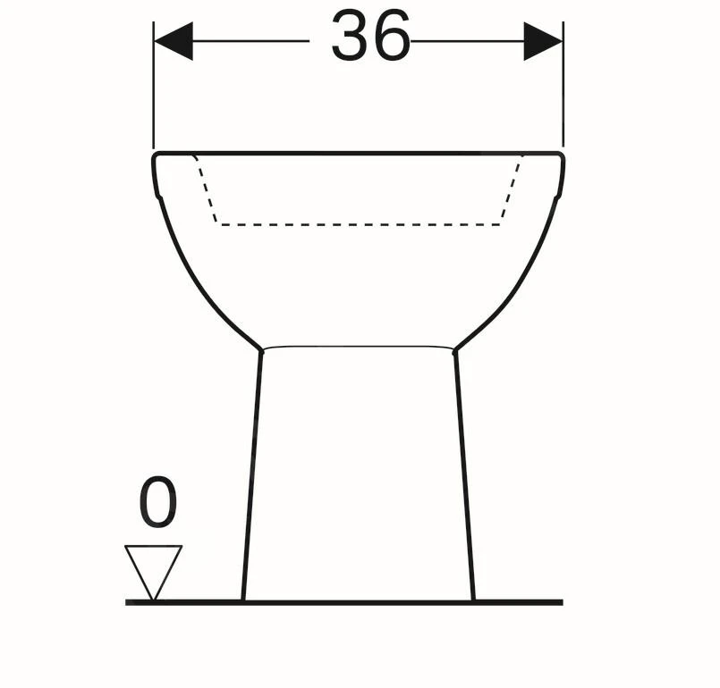 Geberit Selnova - Staande Toiletpot, Bodemafval, 670x360 Mm, Wit 500.281.01.1 - Afbeelding 4