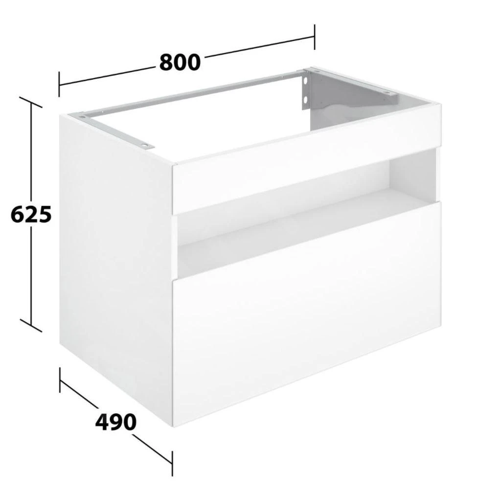 Keuco Stageline - Wastafelonderkast, 800x625x490 Mm, Wit 32862300000 - Afbeelding 2