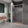Lansanit LitLUX Slim Alvaro - Douche Schuifdeur 1200 Mm, Glanzend Aluminium/helder Glas SZD12
