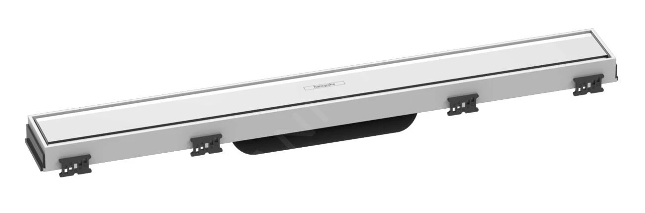 Hansgrohe RainDrain Match - Douchegoot Met Rvs Rooster 600, In Hoogte Verstelbaar Frame, Wit 56036450