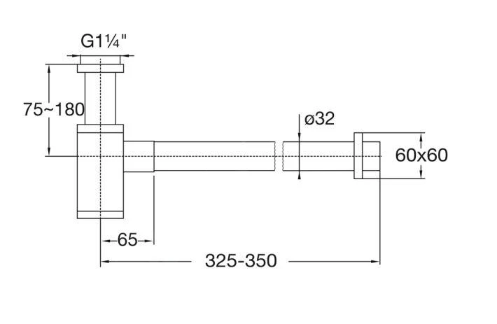 Steinberg 120 - Design Sifon, Chroom 120 1696 - Afbeelding 2