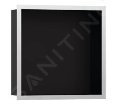 Hansgrohe XtraStoris Individual - Inbouwnis Met Designlijst, 300x300x100 Mm, Mat Zwart/geborsteld Rvs 56098800