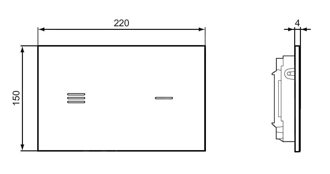Ideal Standard Symfo - Elektronisch Bedieningspaneel NT1, Wit R0129SA - Afbeelding 2