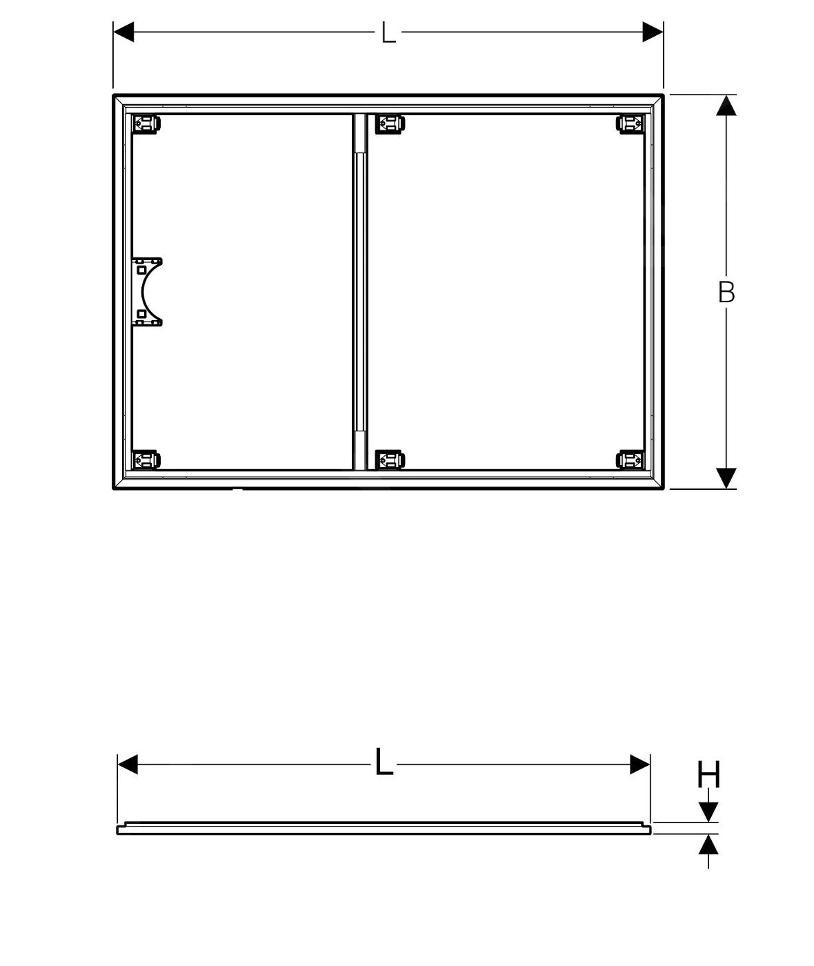 Geberit Setaplano - Installatieframe Voor Douchebakken, 800x1400 Mm, Voor 6 Steunpoten 154.466.00.1 - Afbeelding 2