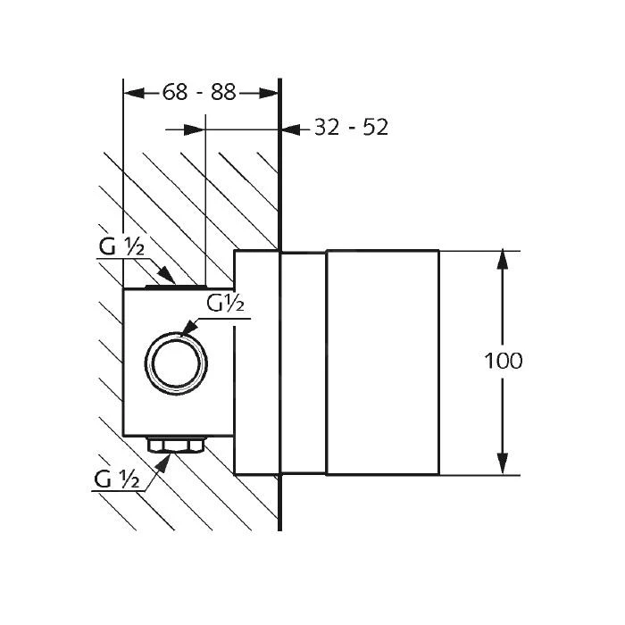 Kludi Inbouwdelen - Inbouwdeel Voor Douchekraan 38828 - Afbeelding 2