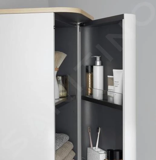 Duravit Happy D.2 Plus - Hoge Kast 1336x400x360 Mm, Scharnieren Rechts, Wit Hoogglans HP1261R2222 - Afbeelding 3